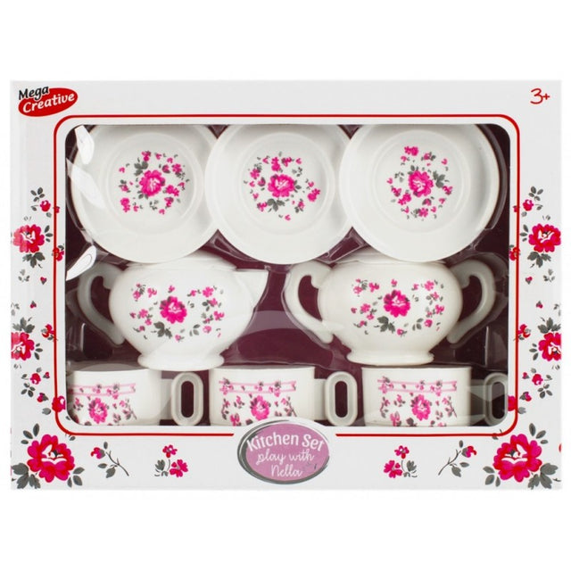Set de ceai - Nella - 8 piese incluse, plastic, MegaCreative 474328, 3+ ani