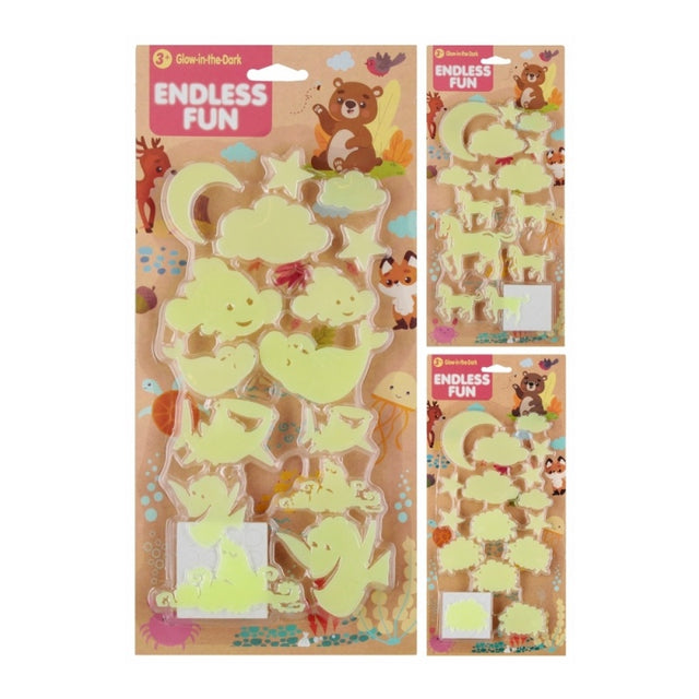 Jucarie set forme diverse fosforescente MegaCreative 573922, 2-8cm, 14-16buc/set, +3ani