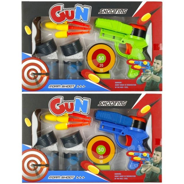 Blaster - pistol, include 4 proiectile, 3 tinte, diverse culori, 6+ ani, MegaCreative, 456257