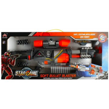 Blaster - mitraliera, include 20 proiectile din spuma, multicolor, 6+ ani, MegaCreative, 482122