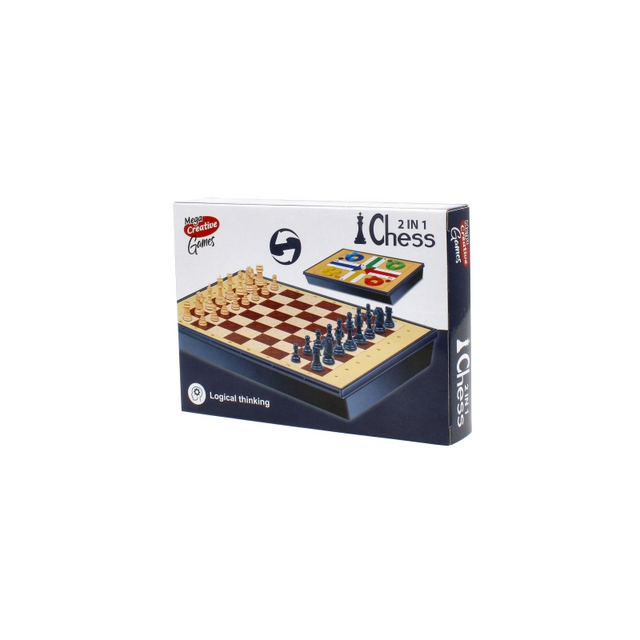 Joc 2in1 - Sah si Parchis - MegaCreative, 17x12cm, 3+ ani, 511316