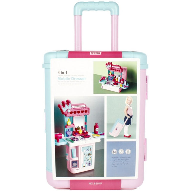 Set de joaca 4 in 1 - stand cosmetice tip troller - accesorii diverse incluse, MegaCreative 483207, 3+ ani