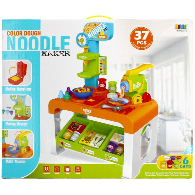 Jucarie stand mancare Mega Creative Noodle Maker 482499, + plastilina, +3 ani, 37 piese