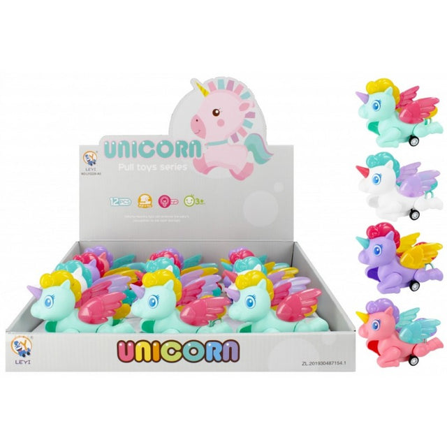 Figurina - unicorn cu lumini si roti, 12cm, diverse modele, 3+ ani, MegaCreative, 490304
