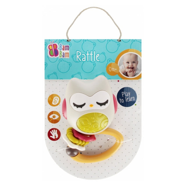 Jucarie zornaitoare bufnita BamBam 568975, 12x17x5cm, +0luni