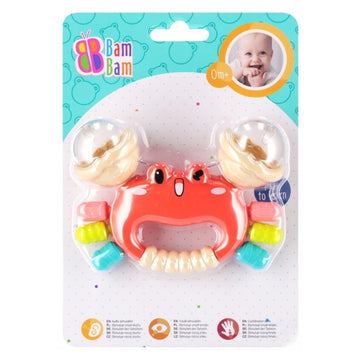 Jucarie zornaitoare crab BamBam 569044, 13x10x5cm, +0luni