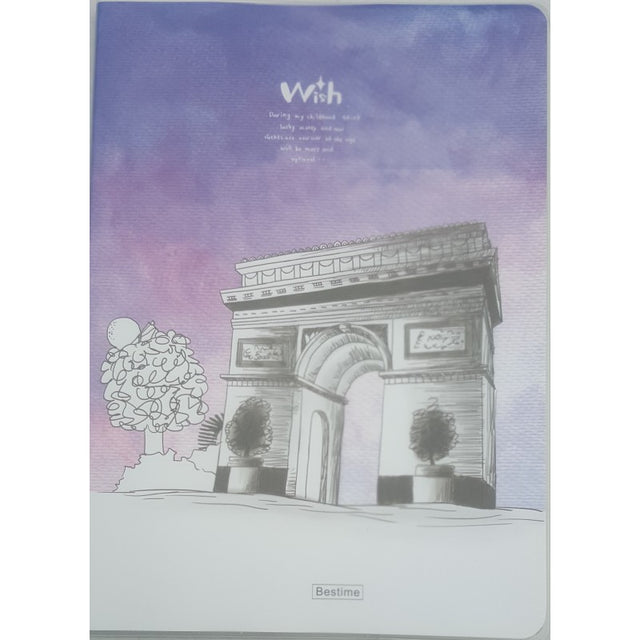 Jurnal A4 CNX QIANKE Best Time Wish JT16K-547, 136 pagini, coperta PVC transparent