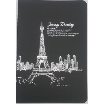 Jurnal A4 CNX FX16K-676, 76 pagini, coperta carton neagra, hartie neagra