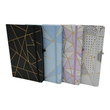 Jurnal A5 CNX Dungi si Forme 3783-1L, 160 pagini, coperta carton, cu elastic