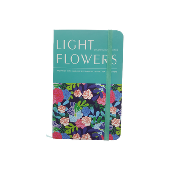 Jurnal A6 CNX Light Flowers 3782-38L, 192 pagini, coperta carton, cu elastic
