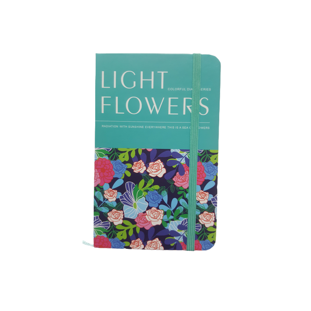 Jurnal A6 CNX Light Flowers 3782-38L, 192 pagini, coperta carton, cu elastic