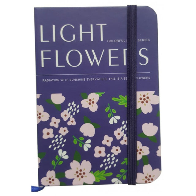 Jurnal A7 CNX Flowers 5701-16, 160 pagini, coperta carton diverse culori, cu elastic