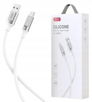 Cablu Date si Incarcare XO NB251, USB-A la USB-C, 18W, 1m - Alb