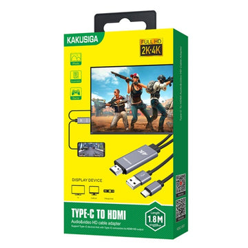 Adaptor Audio si Video Kaku KSC-557, USB-C la HDMI, 1.8m - Gri