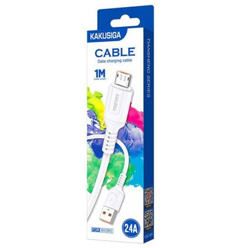 Cablu Date si Incarcare Kaku KSC-805, USB-A la MicroUSB, 18W, 2.4A, 1m - Alb