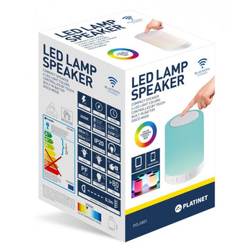 Lampa led pentru birou Platinet PDLSB01 / 43518, 0.5W, cu boxa Bluetooth, schimbare culoare la atingere, 12.7cm
