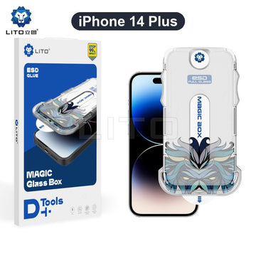 Folie Clear pentru iPhone 14 Plus, MagicBox Glass, InstantFit - Transparent