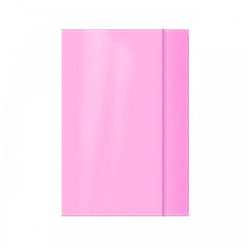 Mapa carton Office Cover, plastifiata, cu elastic, A4, roz pal