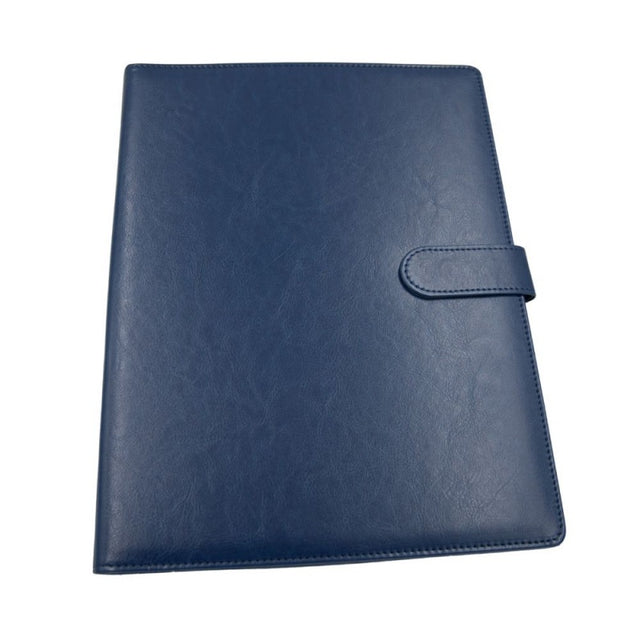 Mapa conferinta CNX 809, A4, imitatie piele, albastru, cu clipboard si inchidere magnetica