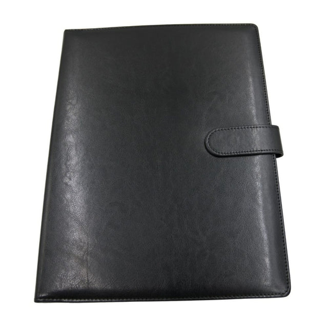 Mapa conferinta CNX 809, A4, imitatie piele, negru, cu clipboard si inchidere magnetica