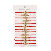 Martisor - Bratara cu snur textil, lebada, set 12 buc