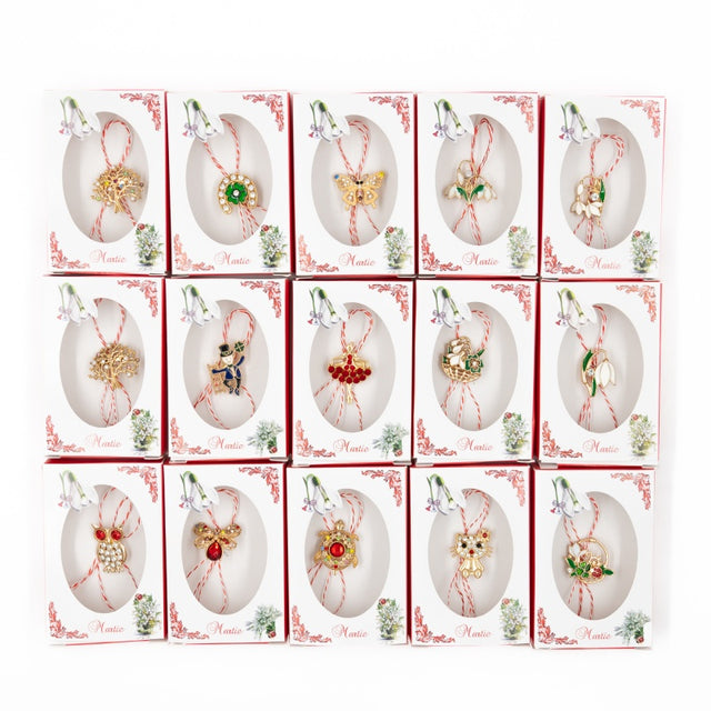 Martisor - Brosa metalica, diverse modele, flori, cosar, buburuze, fluturi