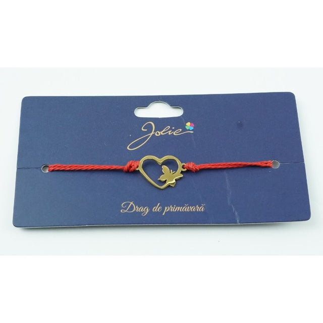 Martisor - tip bratara, fir textil rosu, diverse modele