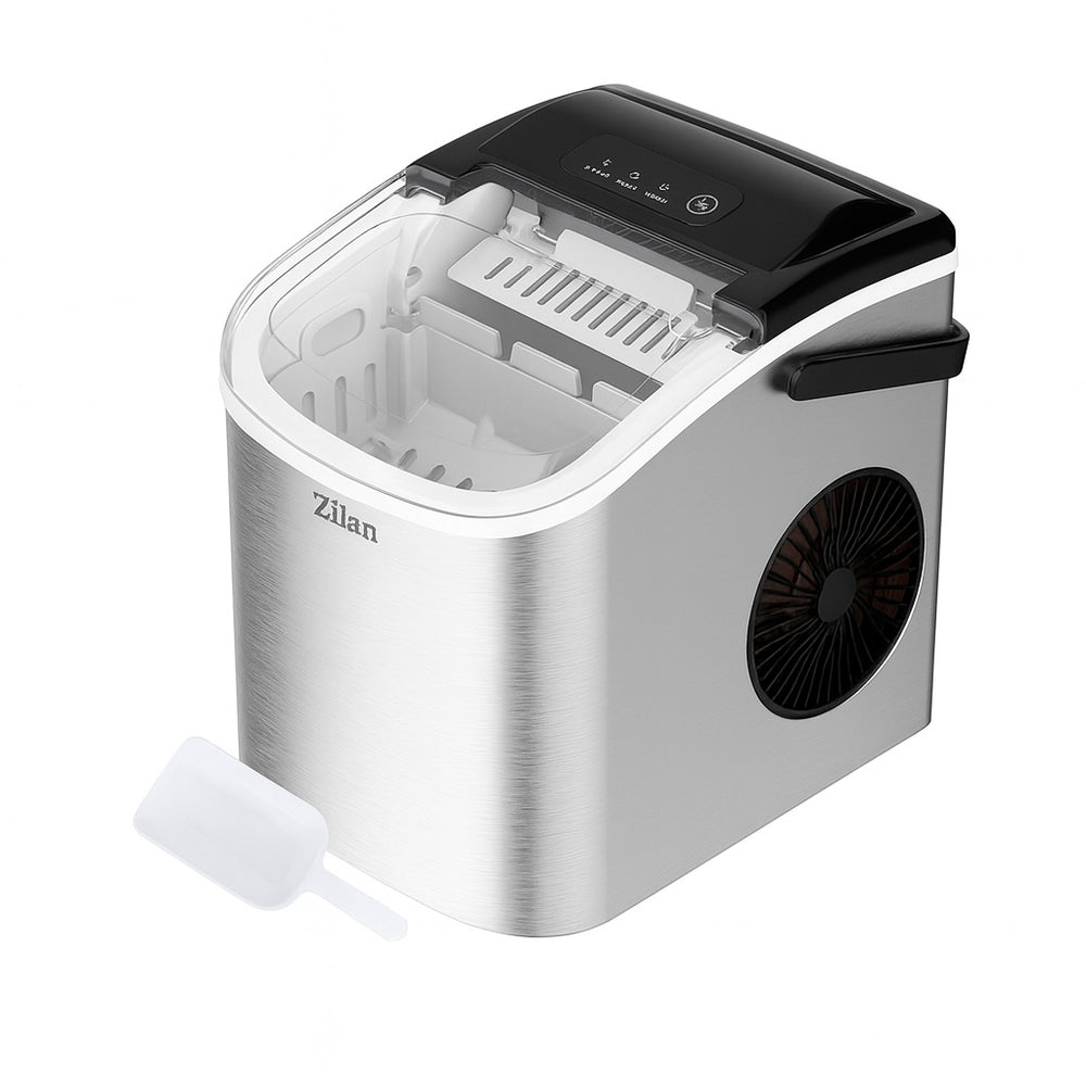 Masina de facut gheata Zilan ZLN1177, 12-15kg/zi, rezervor 2L, 95W, otel inoxidabil