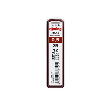 Mine creion mecanic Rotring Tikky, 0.5mm, 2B, set 12 buc
