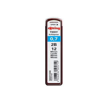 Mine creion mecanic Rotring Tikky, 0.7mm, 2B, set 12 buc