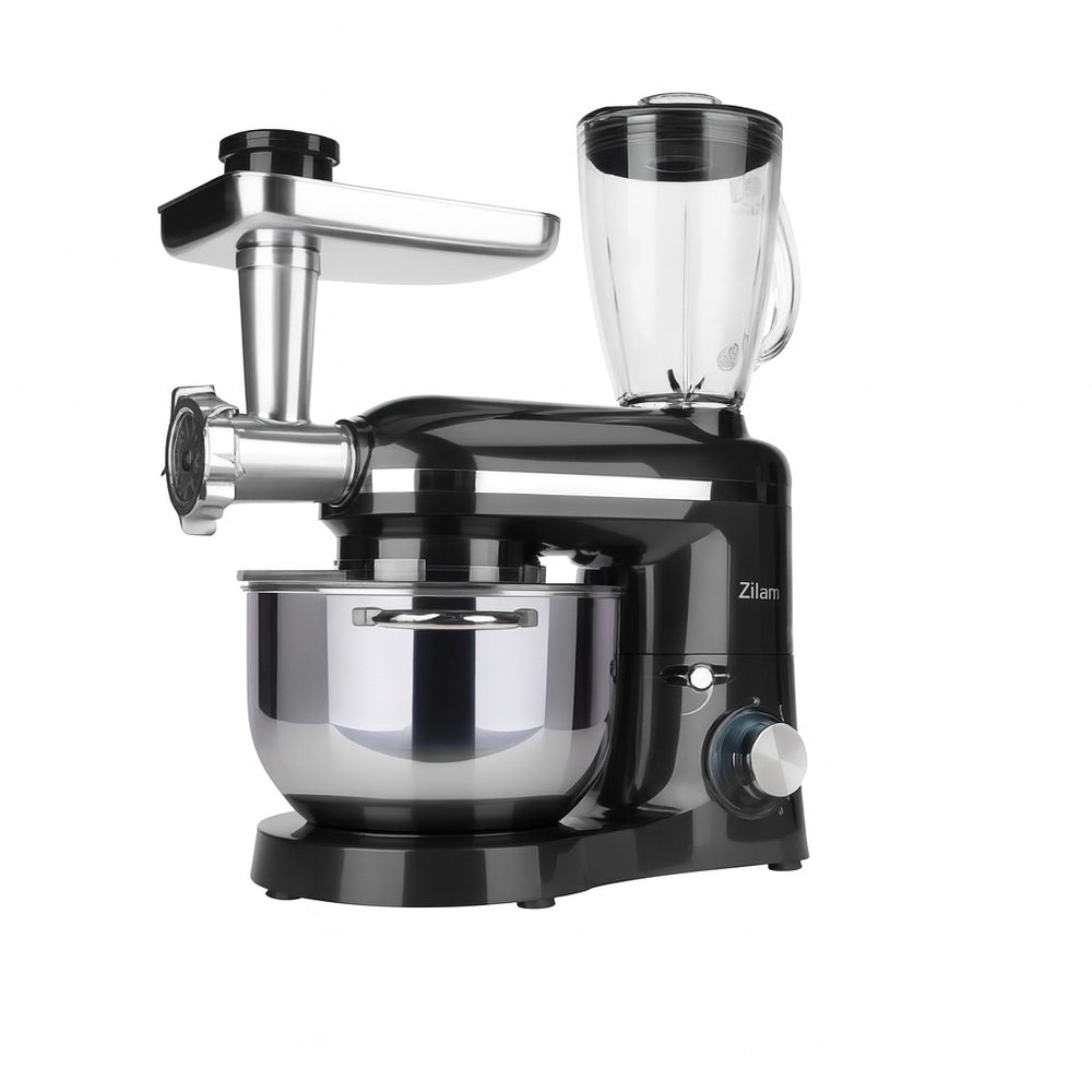 Mixer, blender si masina de tocat 3 in 1, Zilan ZLN1772, 1400W, 5.5L, negru