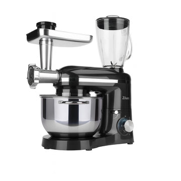 Mixer, blender si masina de tocat 3 in 1 ZILAN ZLN1772 – 1400W, Bol inox 5.5L, 6+1 viteze, negru