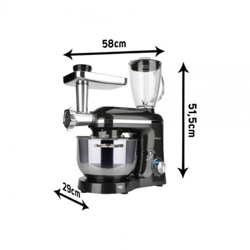 Mixer, blender si masina de tocat 3 in 1 ZILAN ZLN1772 – 1400W, Bol inox 5.5L, 6+1 viteze, negru