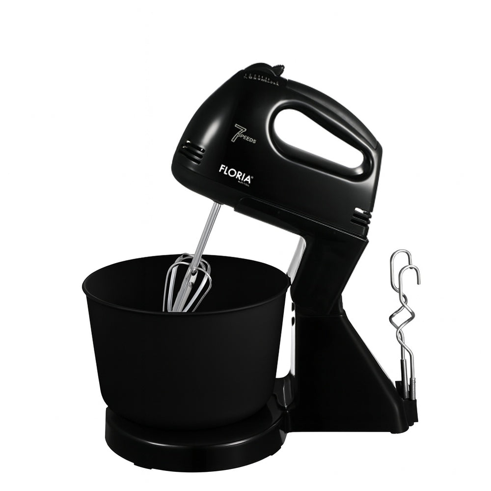 Mixer cu bol FLORIA ZLN7574 – 150W, 7 viteze, Bol plastic 2L, negru