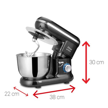 Mixer planetar ZILAN ZLN3185 Hurricane – 1000W, Bol inox 4.5L, 6 viteze + Puls, negru