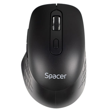 Mouse wireless Spacer SPMO-WS-BK-04, 1000-16000 dpi, conector USB 2.4GHz, negru, include 2 baterii AAA