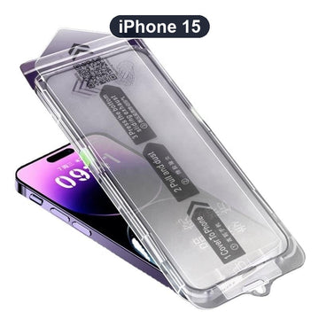 Folie Privacy pentru iPhone 15, MagicBox Glass, InstantFit, Privacy