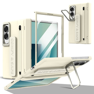 Husa pentru Samsung Z Fold 8, pentru Samsung Galaxy Z Fold 8, Suport Rabtabil Si Maner, TouchPen, Camera Bracket - Rosu