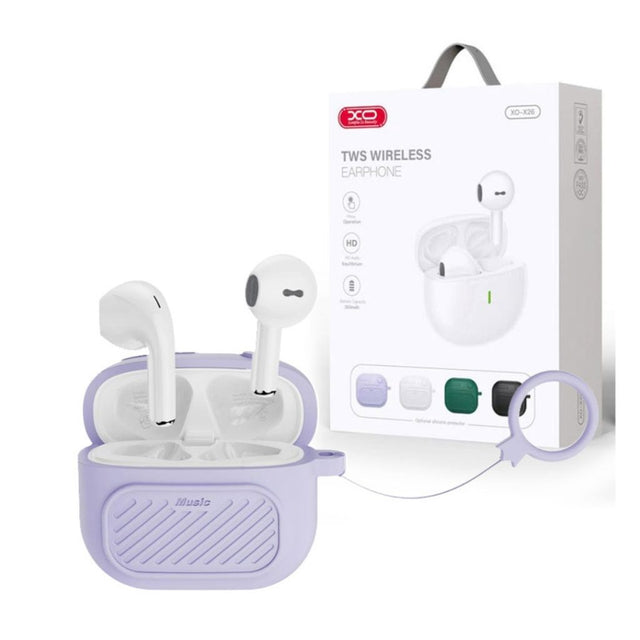 Casti Wireless XO X26, Ear Buds, BT 5.1, 180h StandBy, 300mAh, Husa + Lanyard - Mov