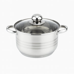 Oala cu capac FLORIA, 5.5L, inox 0.4mm, baza capsulata 3 straturi, ZLN4069, argintiu