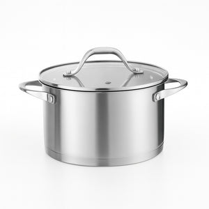 Oala inox ZILAN, 3L, diametru 20cm, manere nituite, ZLN1351, argintiu
