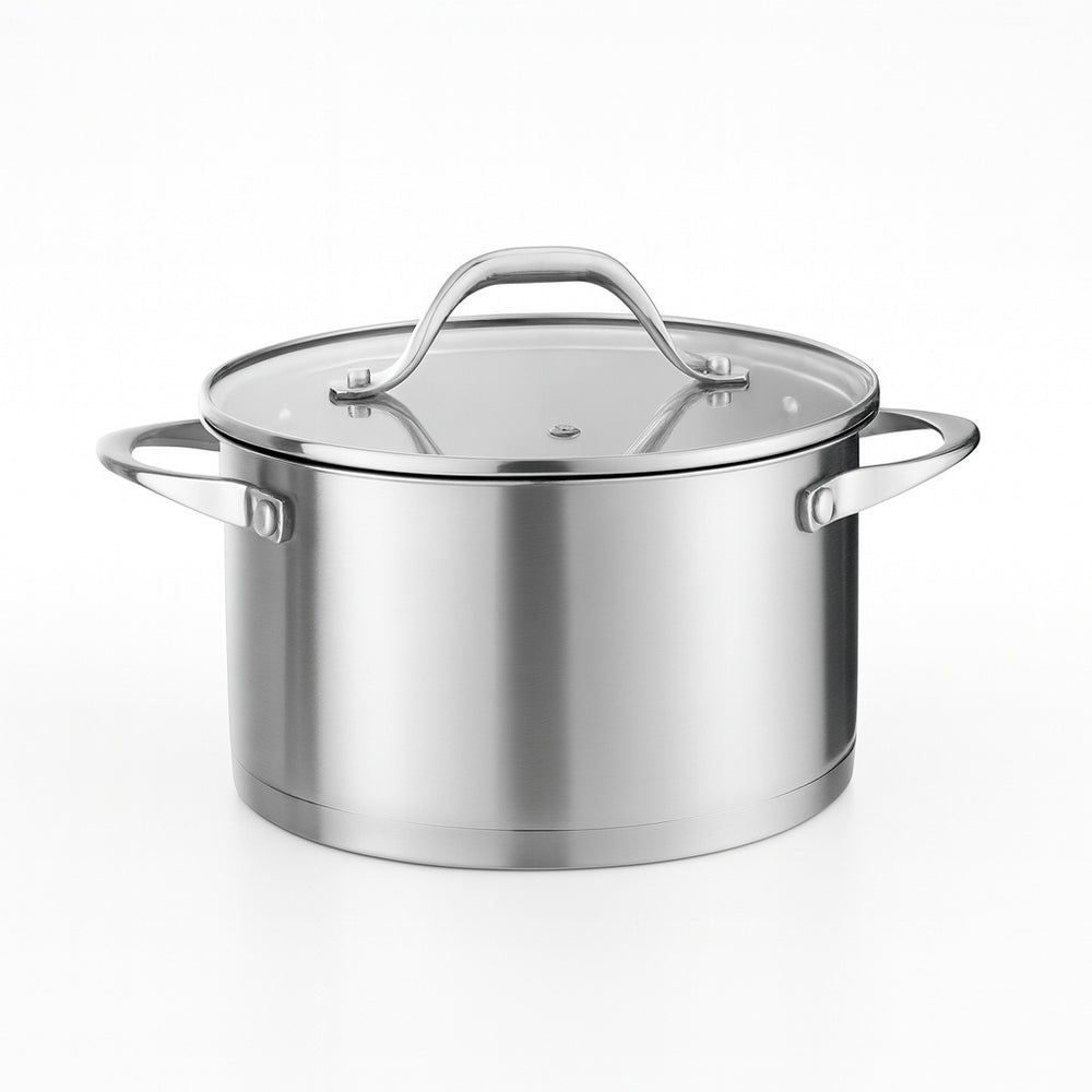 Oala inox ZILAN, 3L, diametru 20cm, manere nituite, ZLN1351, argintiu