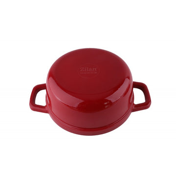 Oala Zilan ZLN0941, 22 cm, 2.6L, fier turnat sub presiune, 7 straturi, compatibila inductie, cuptor si masina de spalat vase