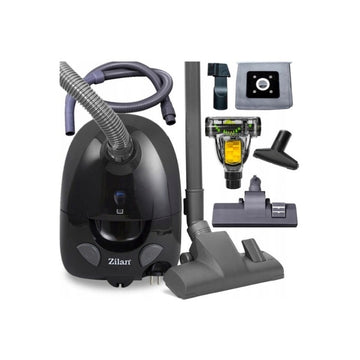 Pachet aspirator Zilan ZLN8471 cu cap turbo ZLN0386, 1200W, 2L, 5 filtre, cablu 5m, negru