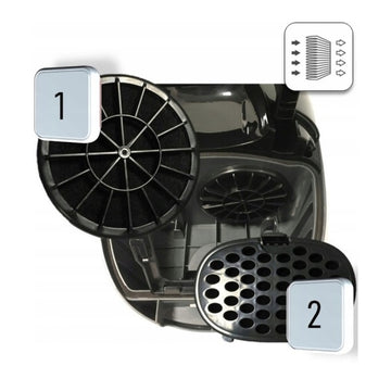 Pachet aspirator Zilan ZLN8471 cu cap turbo ZLN0386, 1200W, 2L, 5 filtre, cablu 5m, negru