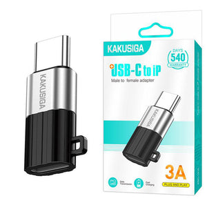 Adaptor OTG Transfer/Incarcare Kaku KSC-1418, USB-C la Lightning, Fast - Gri