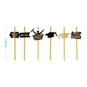 Paie de baut PartyGo, 20cm, motive absolvire, DD0096, set 6 buc