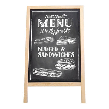 Panou trepied de informare NOKI INT-412, 50x70cm, negru, pentru podea, rama lemn