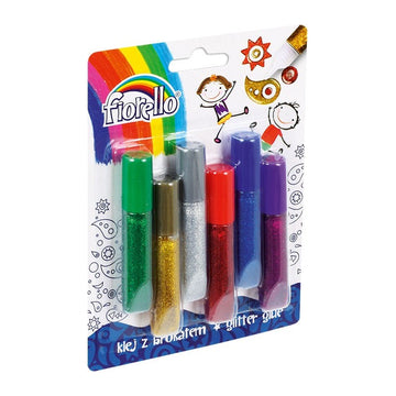 Lipici lichid cu sclipici, 36ml (6x6ml), set 6 culori, Fiorello, GR-BK06B6 / 170-2229