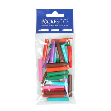 Patroane cerneala scurte (rezerve) Cresco 80016, cerneala diverse culori, set 25 buc